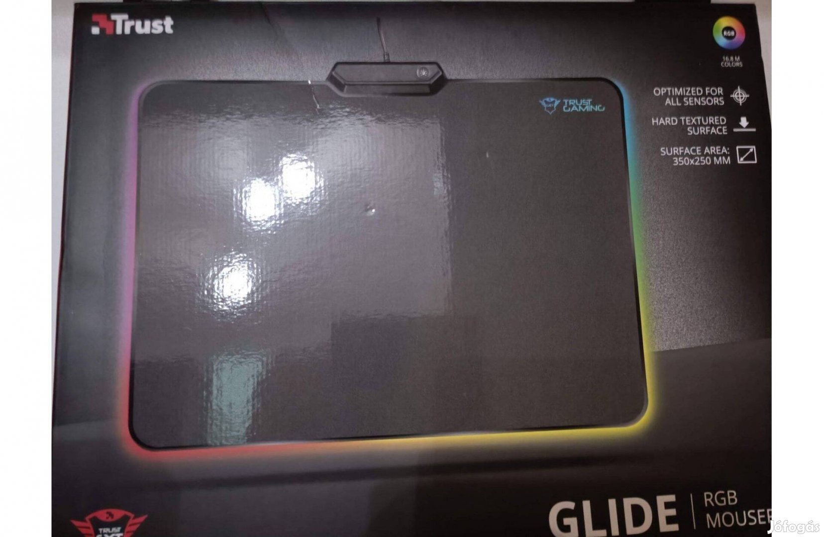 Trust Gxt760 glide RGB Gaming egérpad Új!