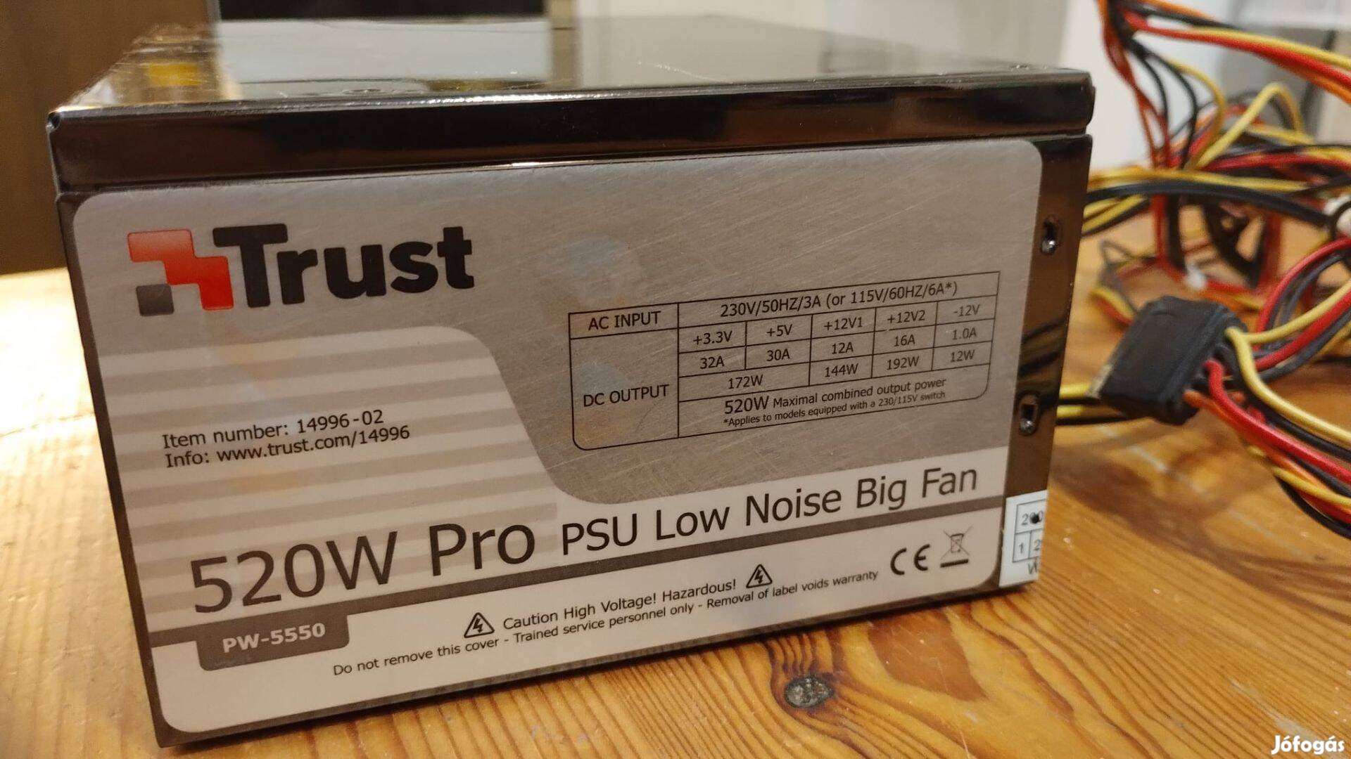 Trust PW-5550 PSU 520W tápegység