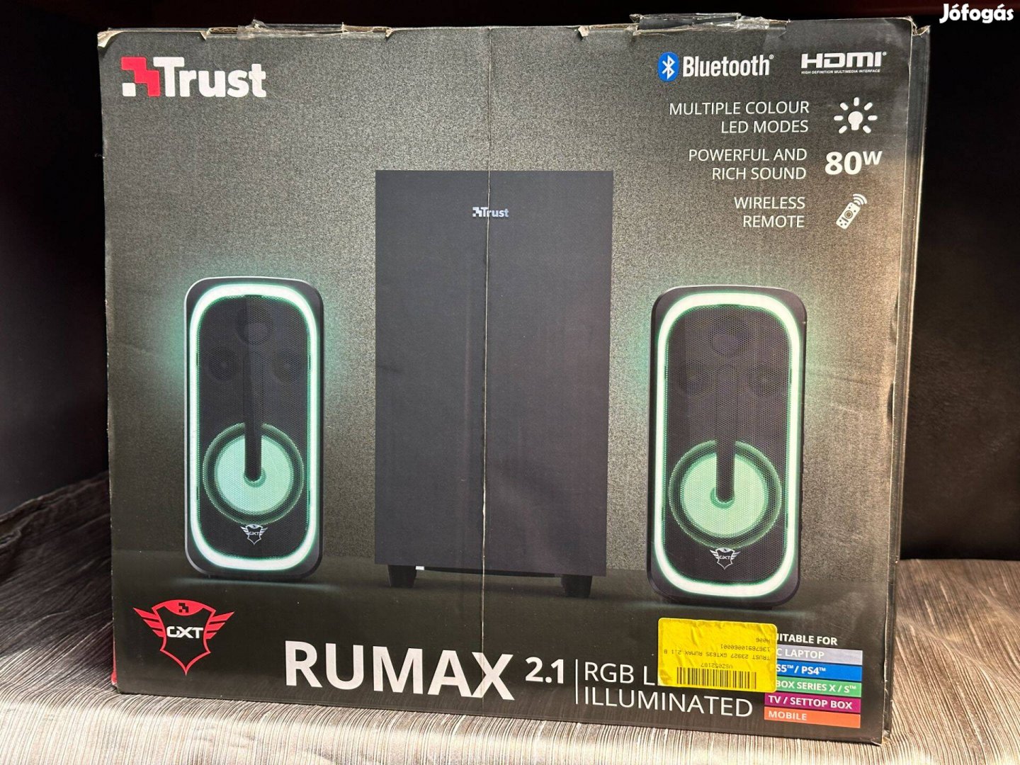 Trust Rumax Gxt 635 2.1 80W RGB Világítós Bluetooth hangfal