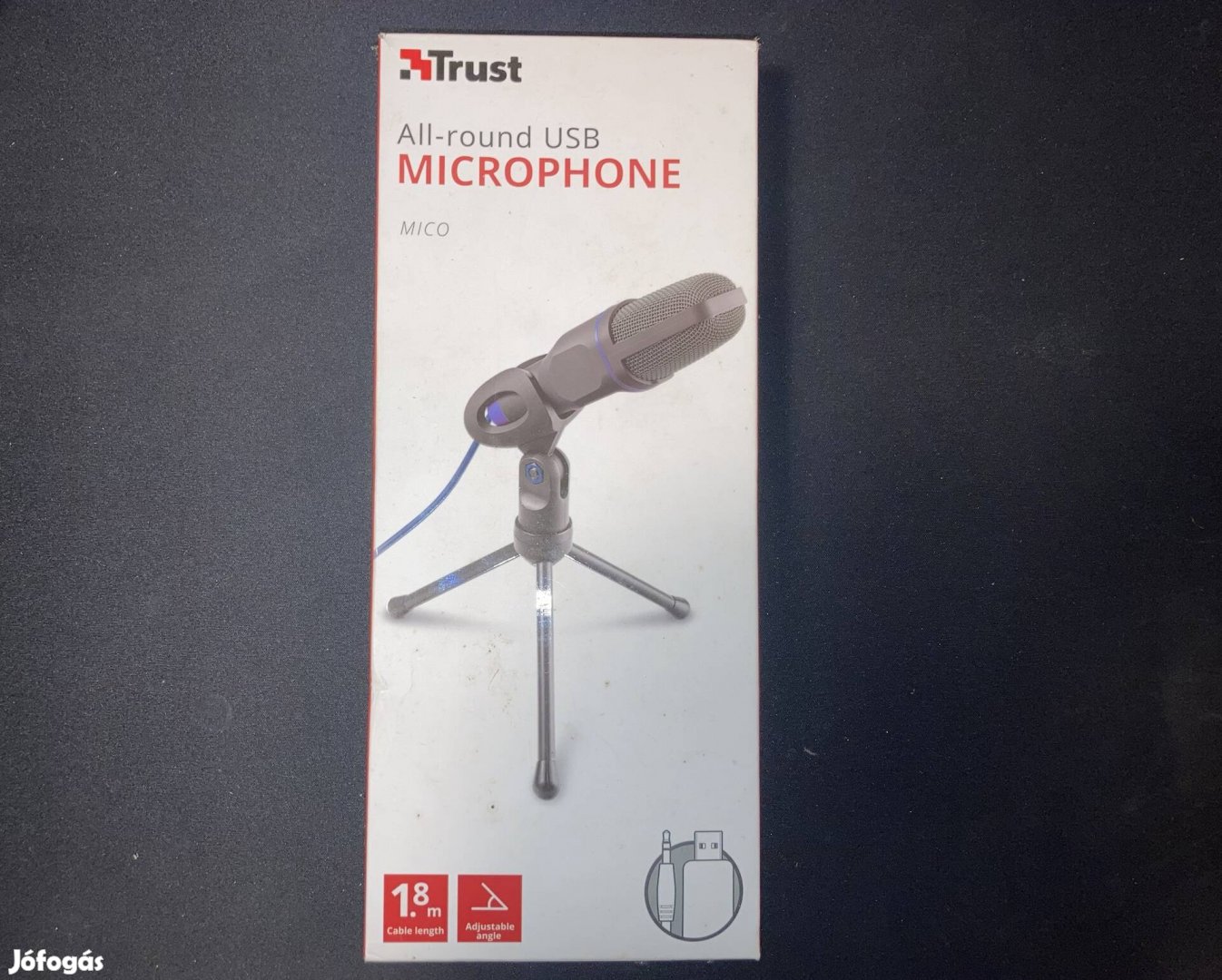 Trust mikrofon tripod álvánnyal + USB-Hangkártyával