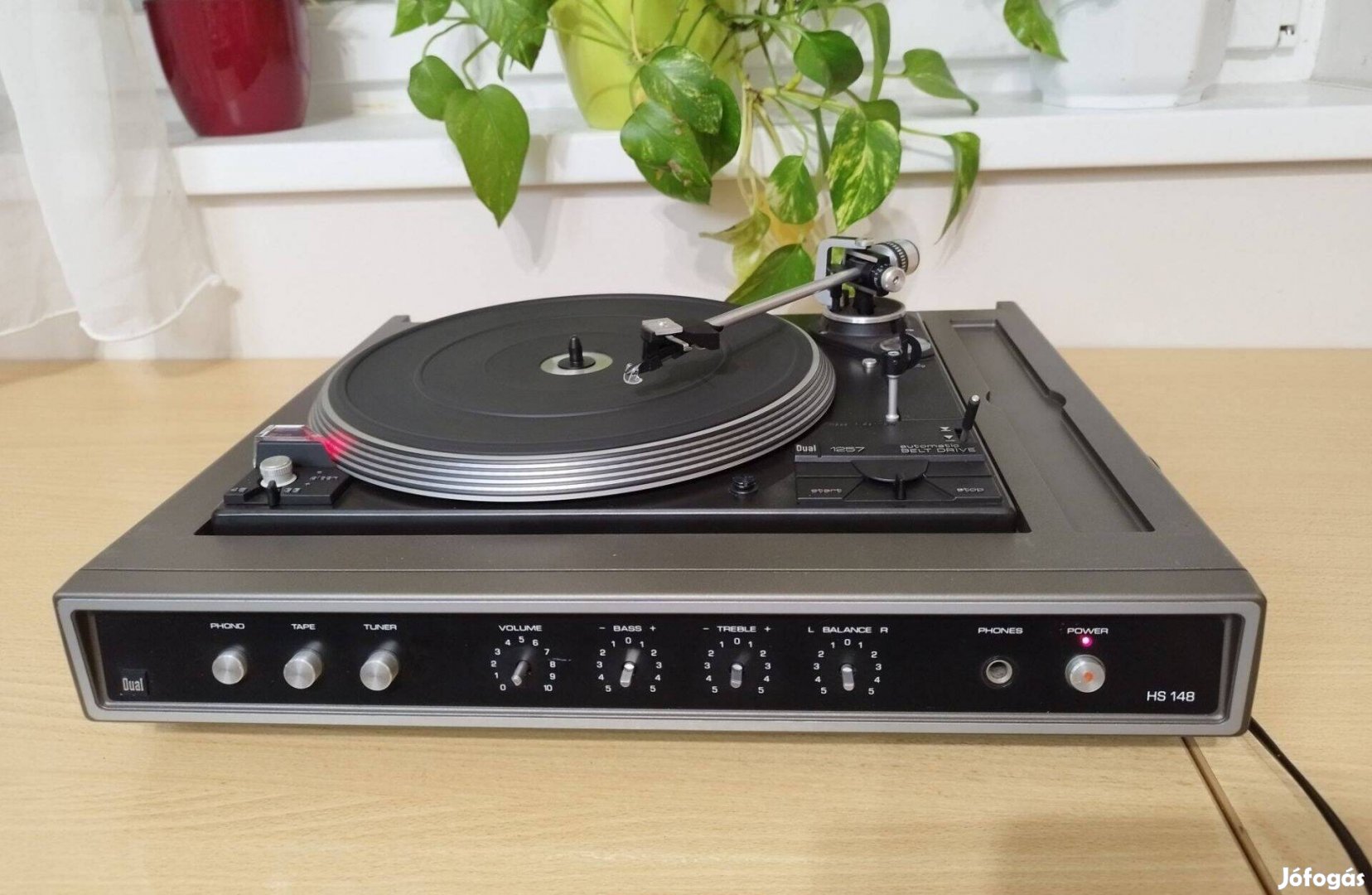 Tű hibás Dual 1257 bakelit lemezjátszó + HS148 erősítő