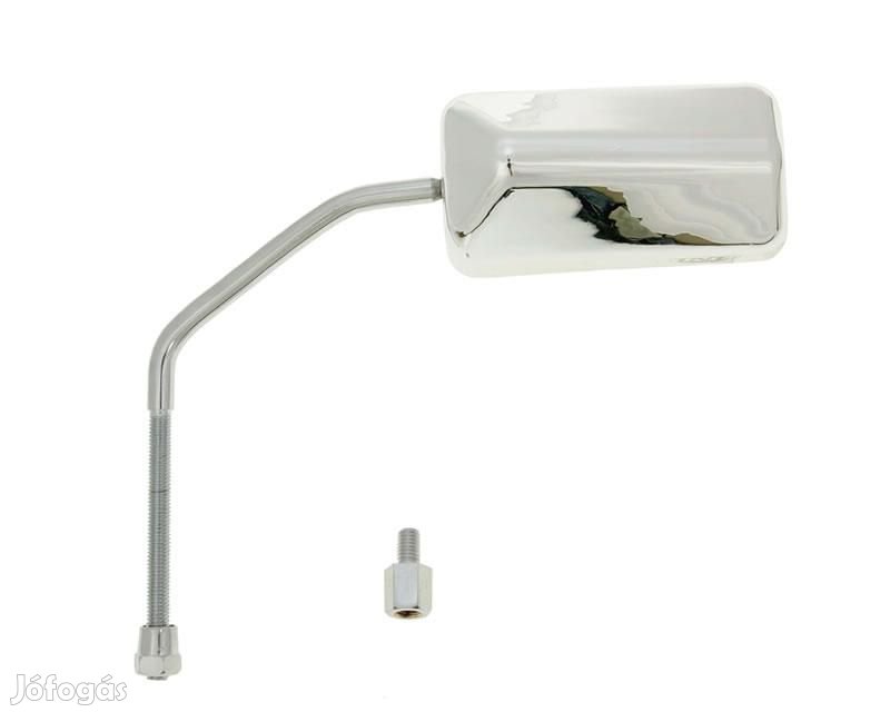 Tükör F1 bal / jobb, M8 hosszú jobb kezes menetes, csomagban adapter,