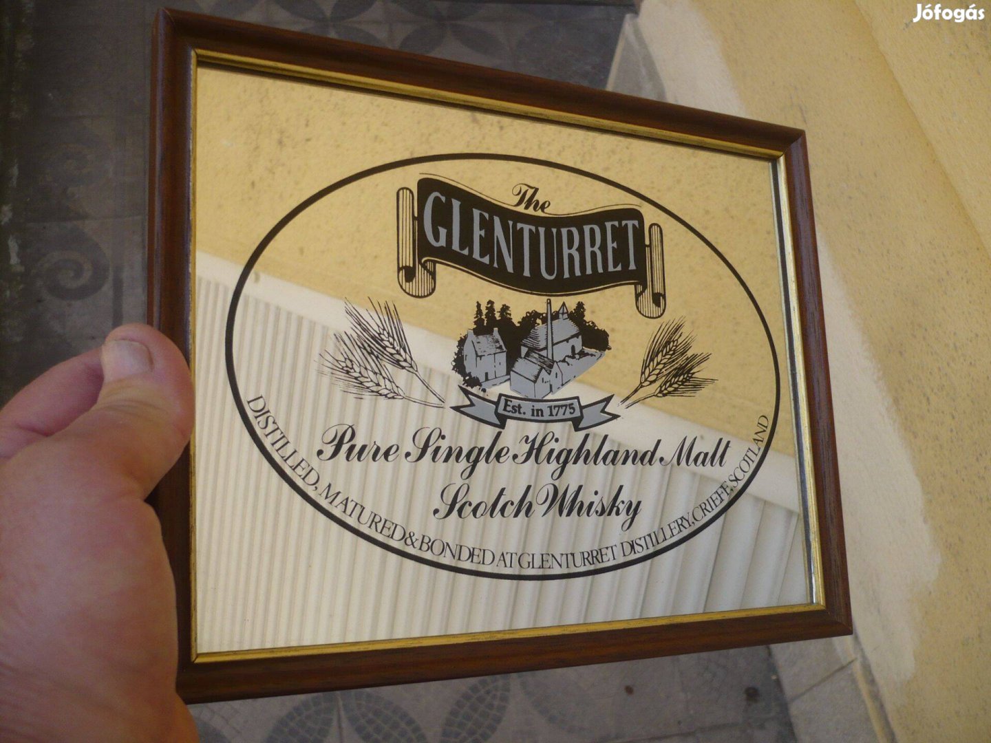 Tükör reklám kép falidísz glenturret whisky