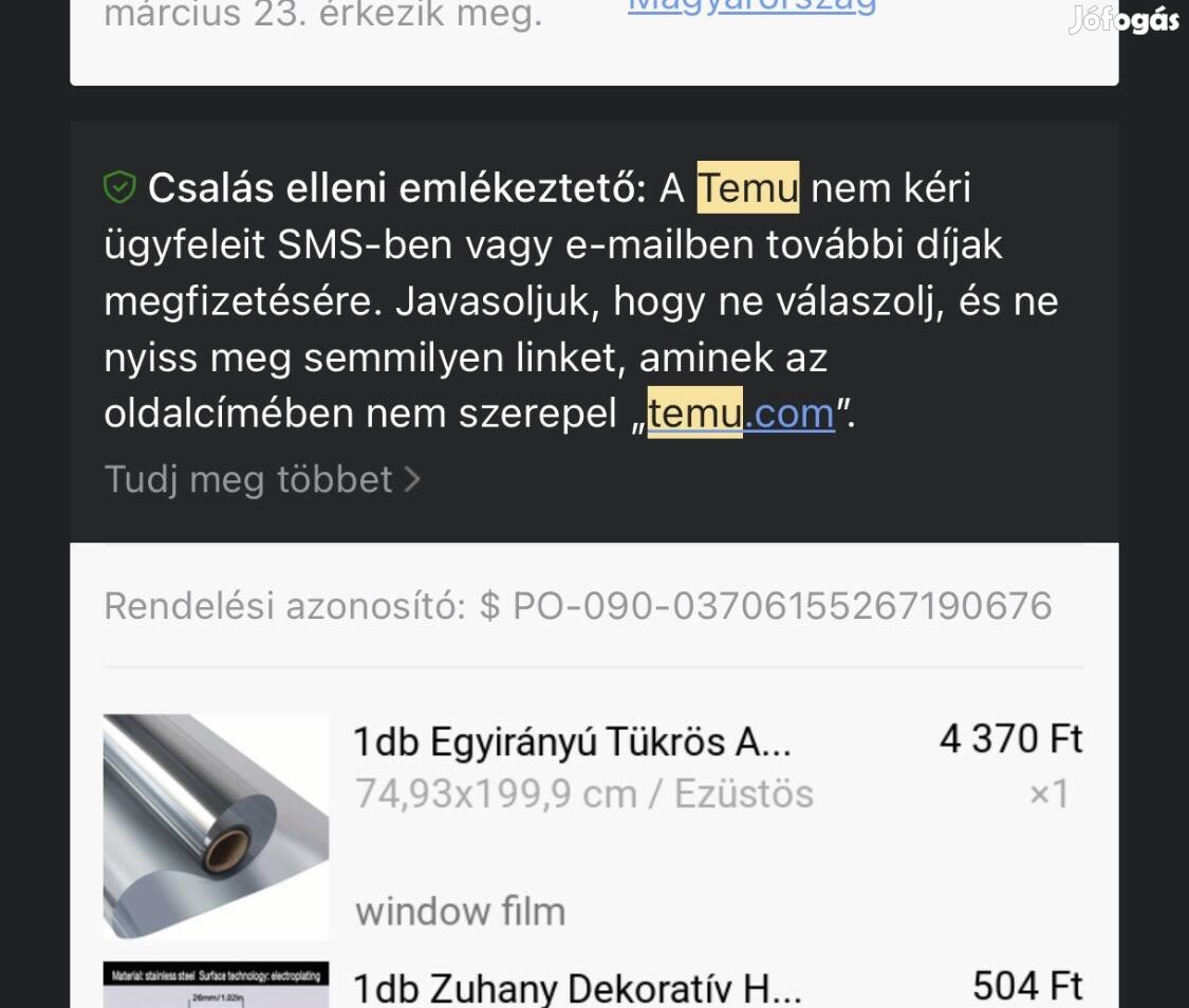 Tükrös ablakfólia