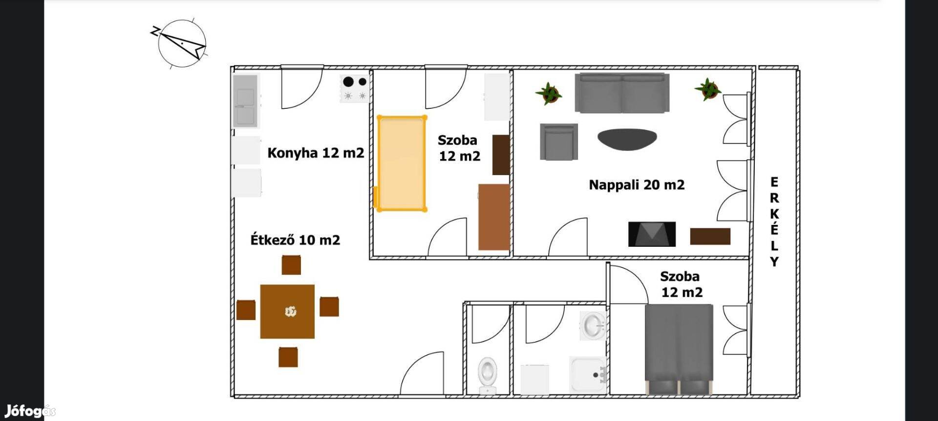 Tulajdonostol Siofok foki hegyen 76m2 lakas elado