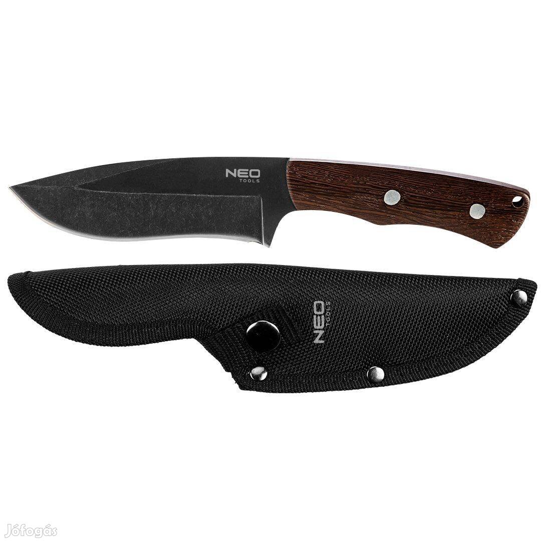 Túlélő kés NEO Tools 23cm/12cm rozsdamentes fa nyél 63-111