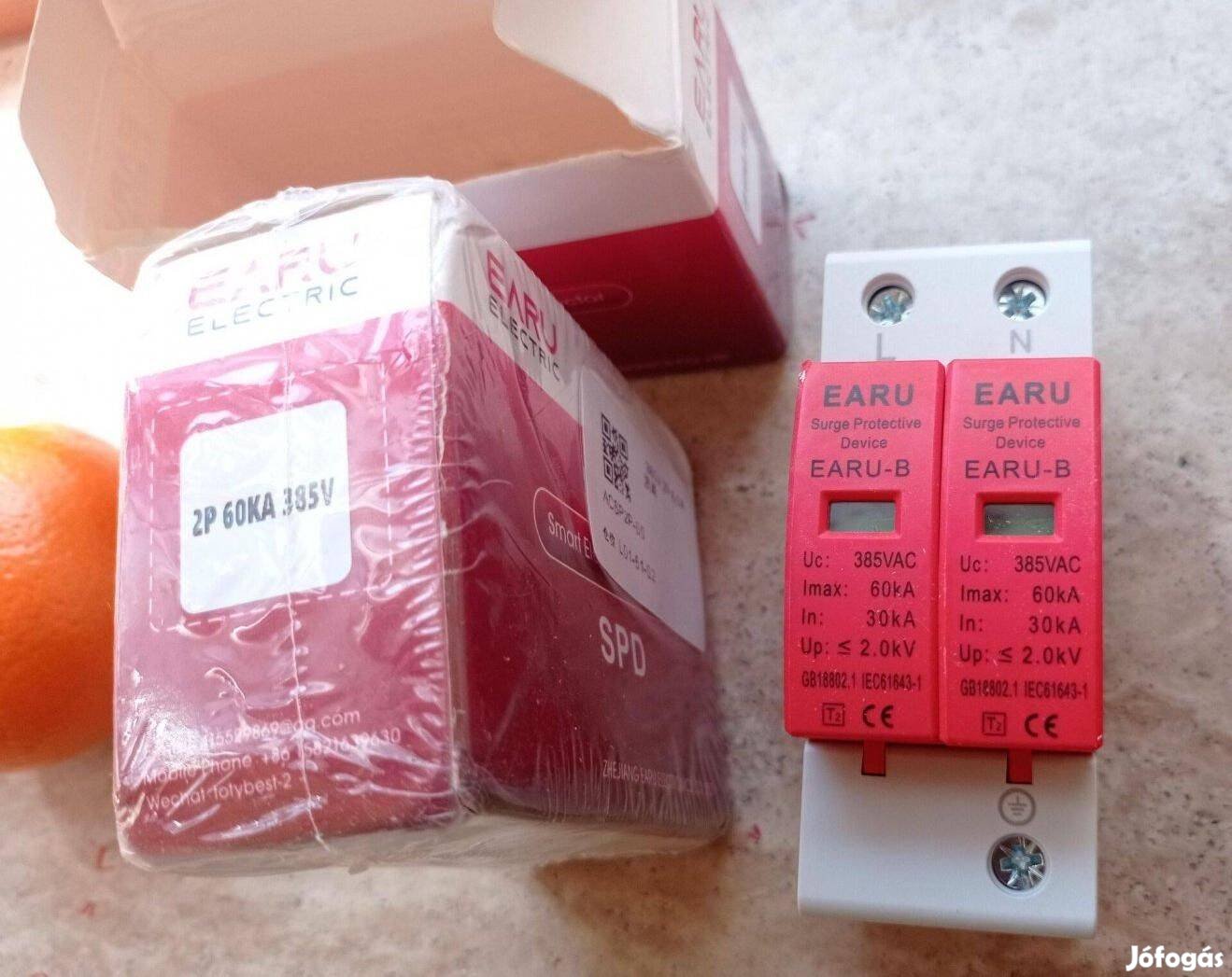 Túlfeszültség levezető AC 1 fázis N villám védelem napelem