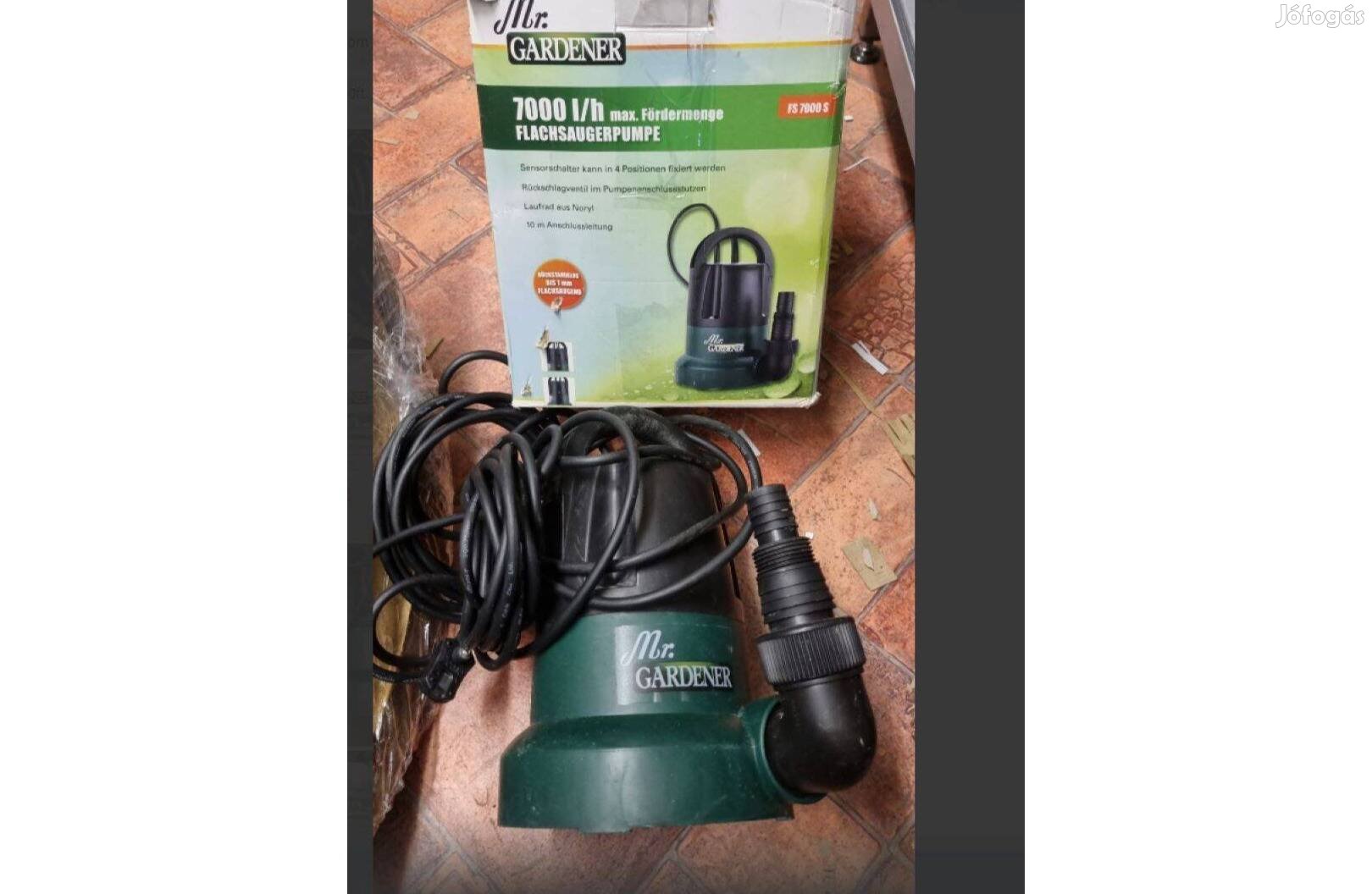 Túlmelegedés gátlóval, búvárszivattyú, 400W-os lapos szivattyú