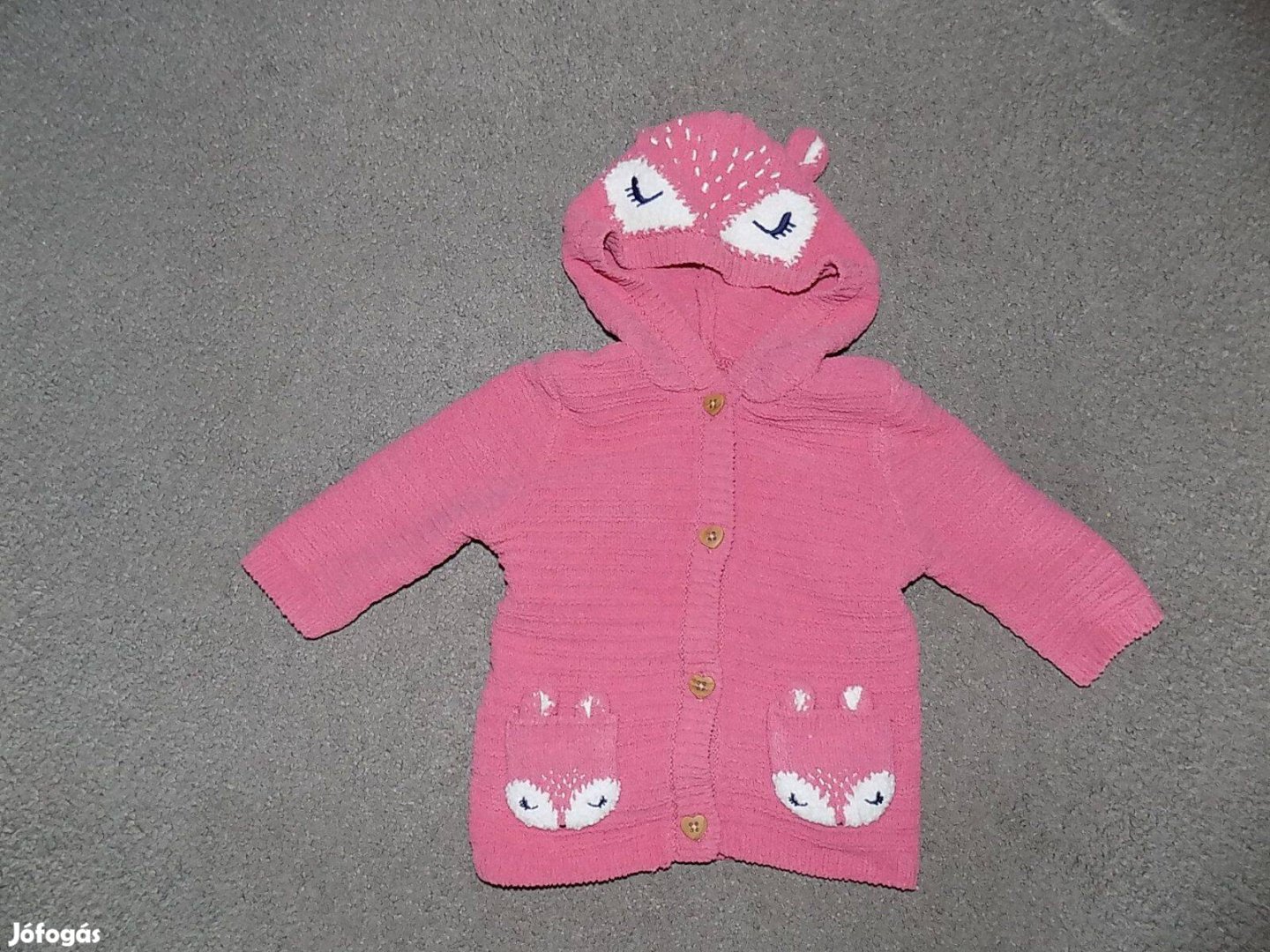 Tündéri pink kardigán, 3-6 hó