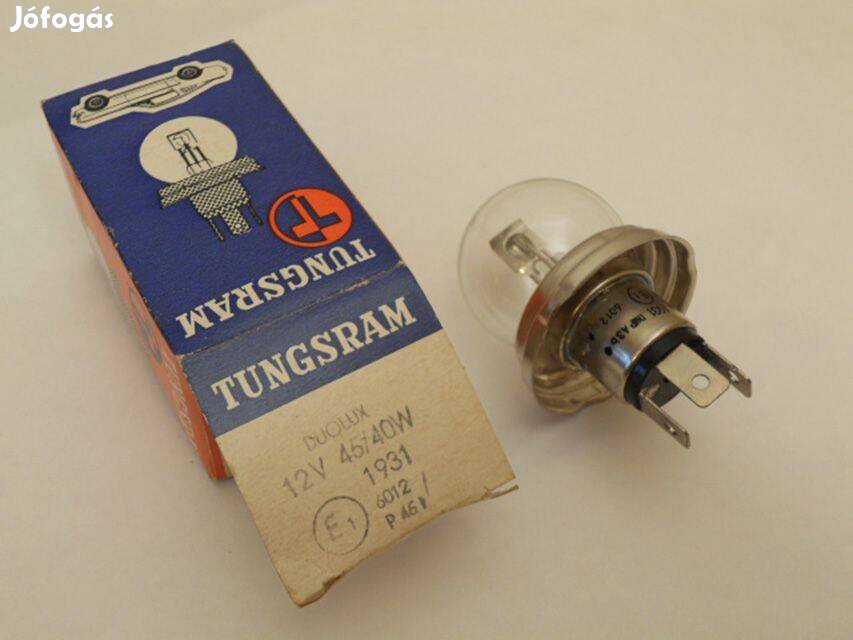 Tungsram 1931 - duolux 12V 45/40W 6012 P45t retro fényszóró izzó