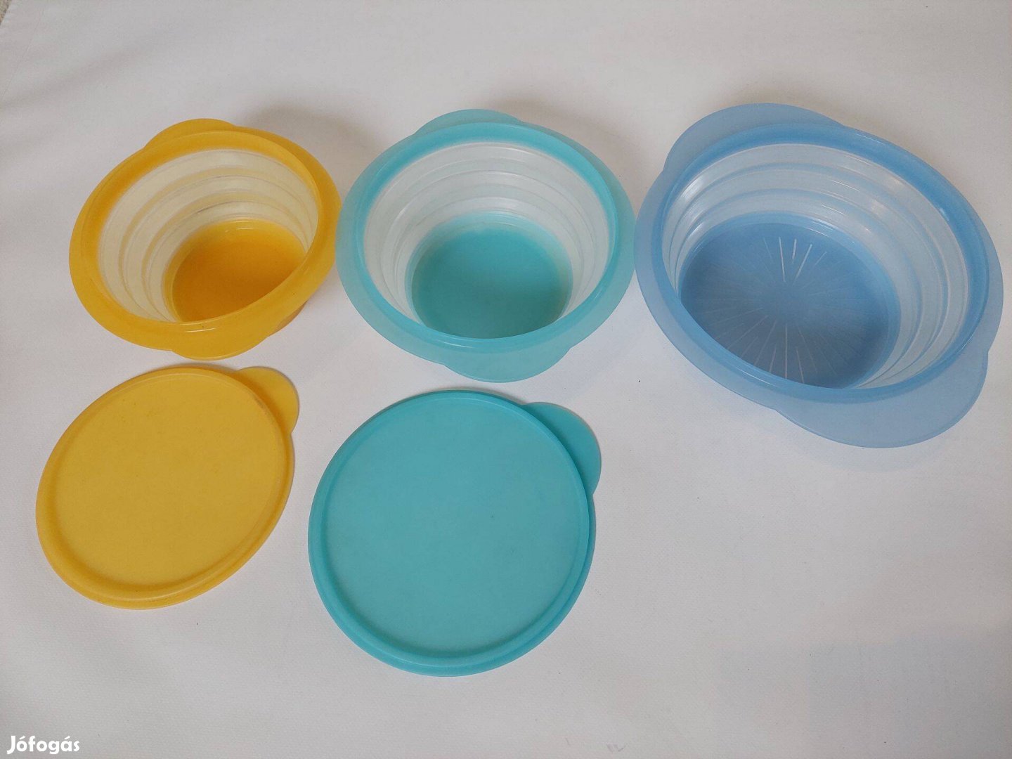 Tupper összenyomható tároló és szűrő tupperware edény