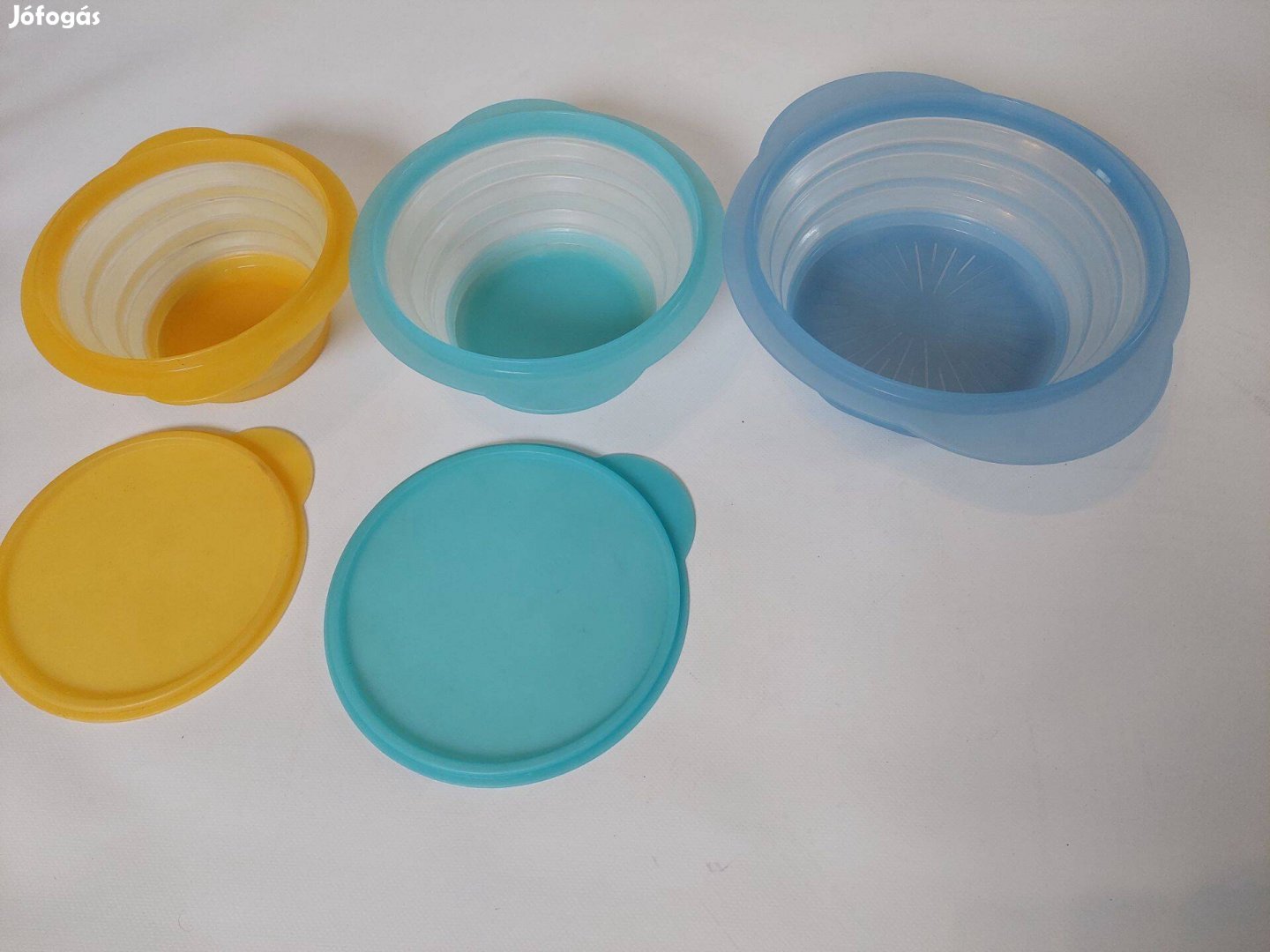 Tupper összenyomható tároló és szűrő tupperware edény tál tároló