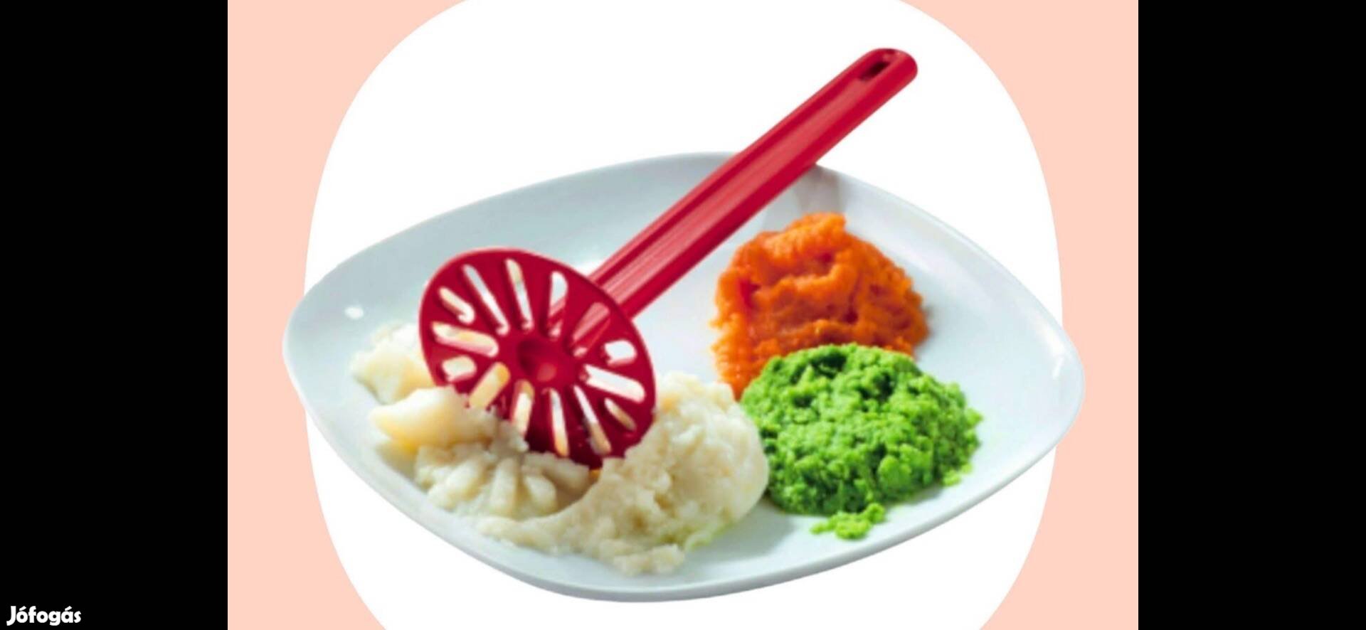 Tupperware Mesterfogás bordó krumplinyomó új, akciós