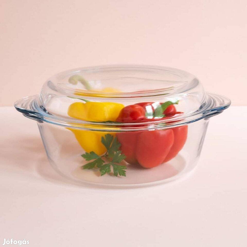 Tupperware Prémium Üveg Kerek Főzőedény 2,1 L