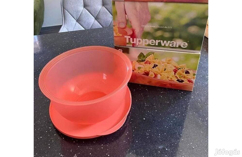 Tupperware Új Hullám tál korall 2,5l Új, akciós