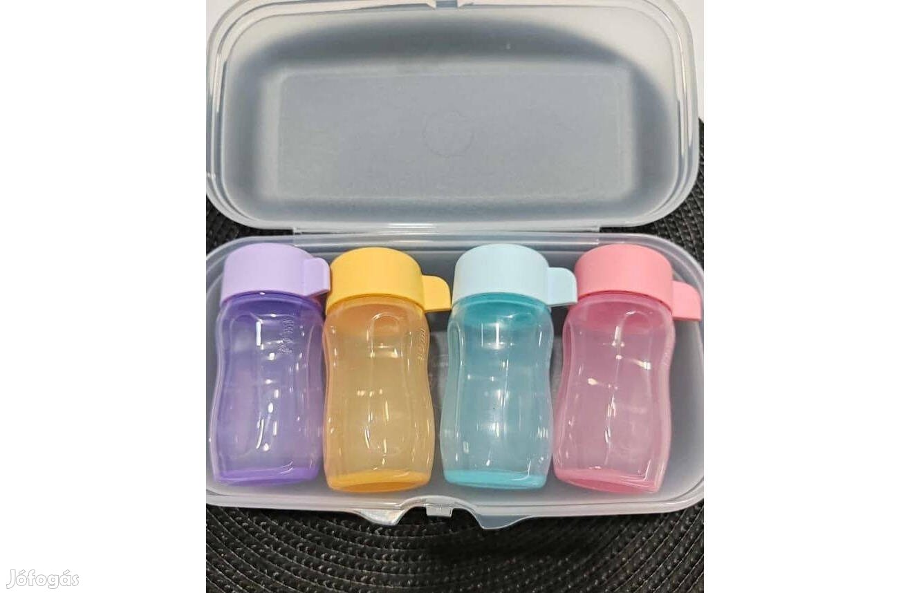 Tupperware Utazó Szett Mini Öko palack 4x90 ml + Uzsidoboz