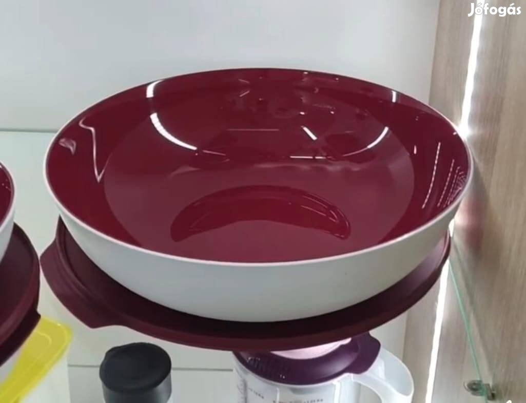 Tupperware bordó Allegra tál 1,5 Új, akciós