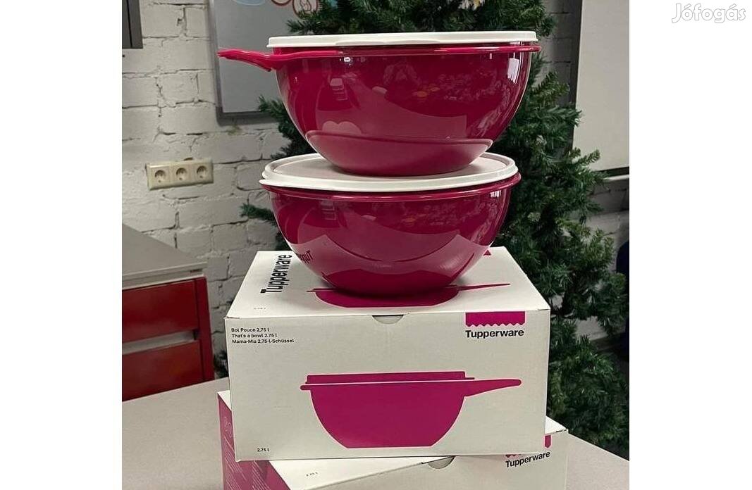 Tupperware füles kelesztő tál pink 2,75l Új, akciós