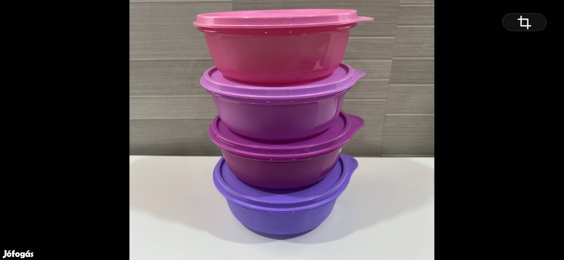Tupperware gyönyörű pink-lila hitparádé szett 600 ml Új