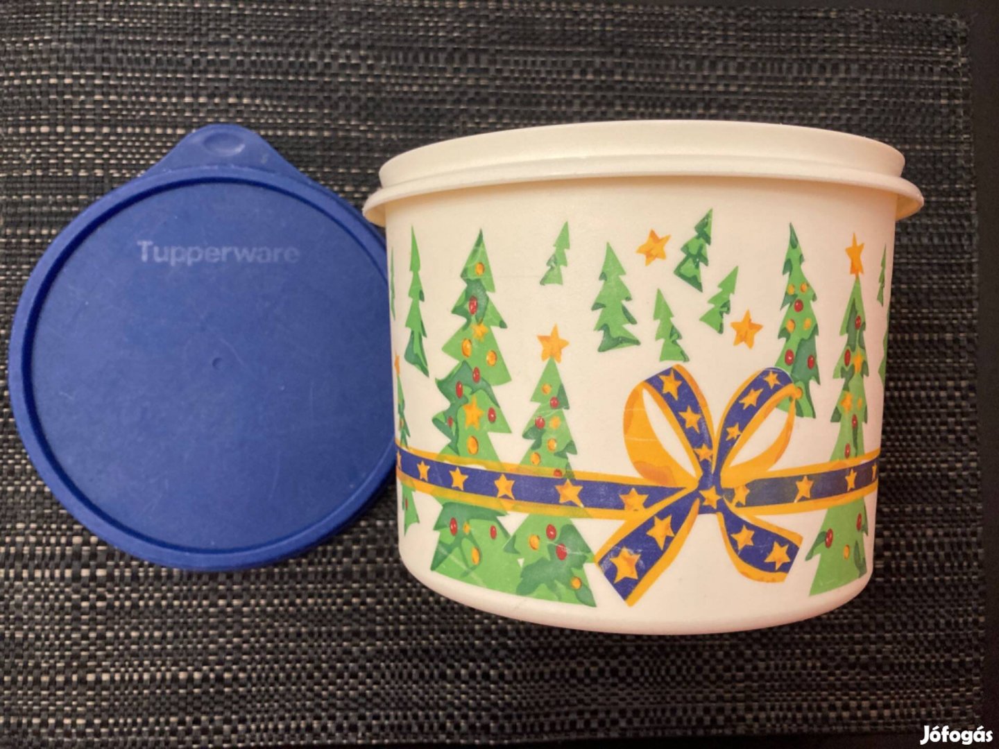 Tupperware karácsonyi mintás frissen tartó doboz 1,7 literes!