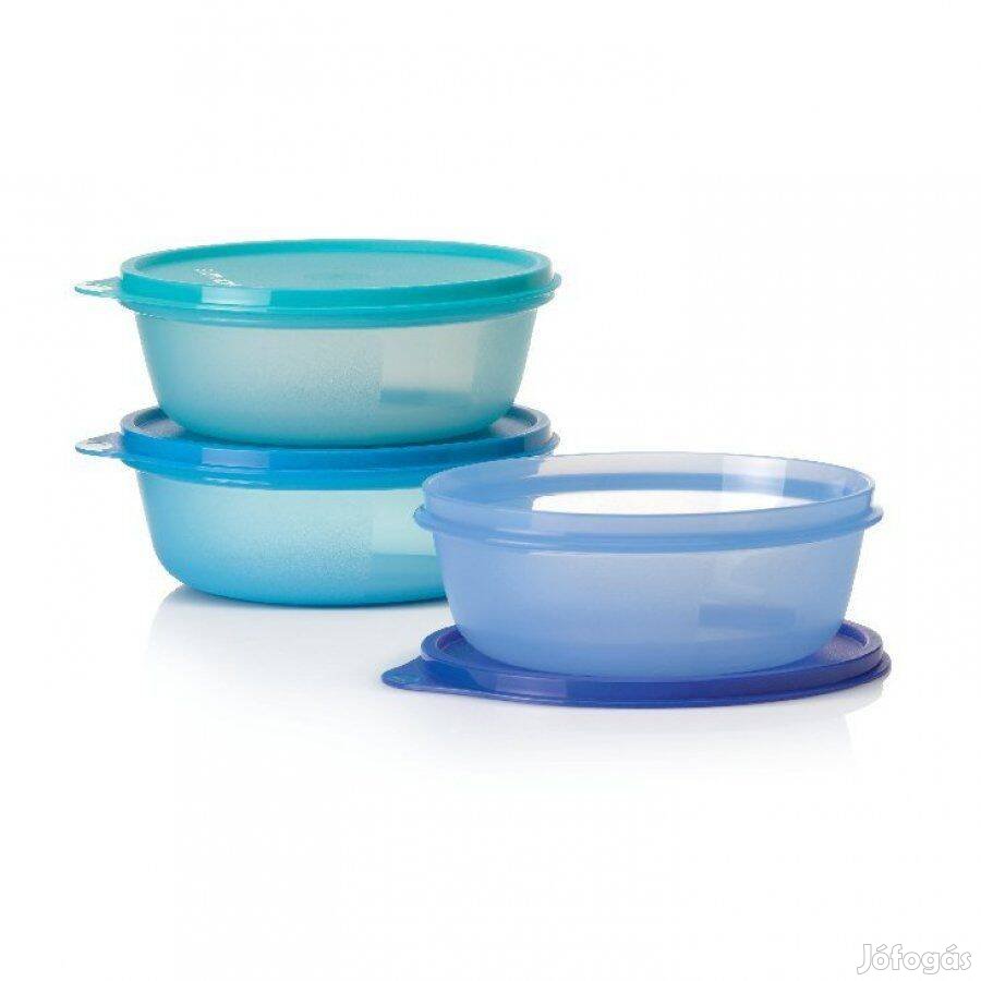 Tupperware kék hitparádé szett 3x600 ml Új, akciós