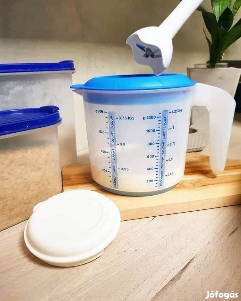 Tupperware kék mérő-mix kancsó 1,2l Új, akciós