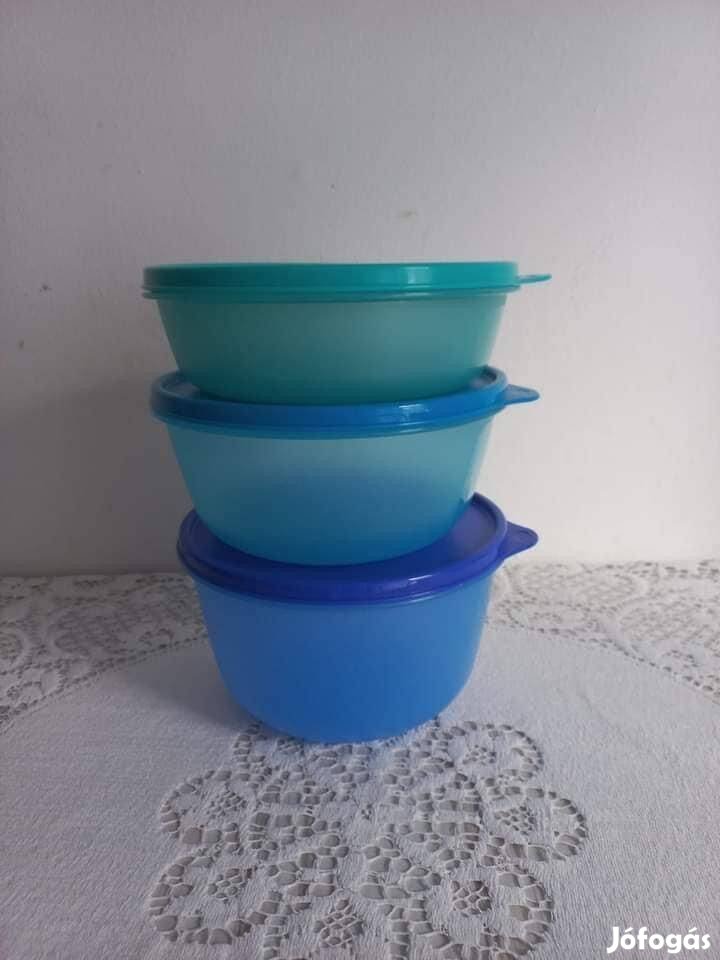 Tupperware kék nagy friss tál szett 3db Új, akciós