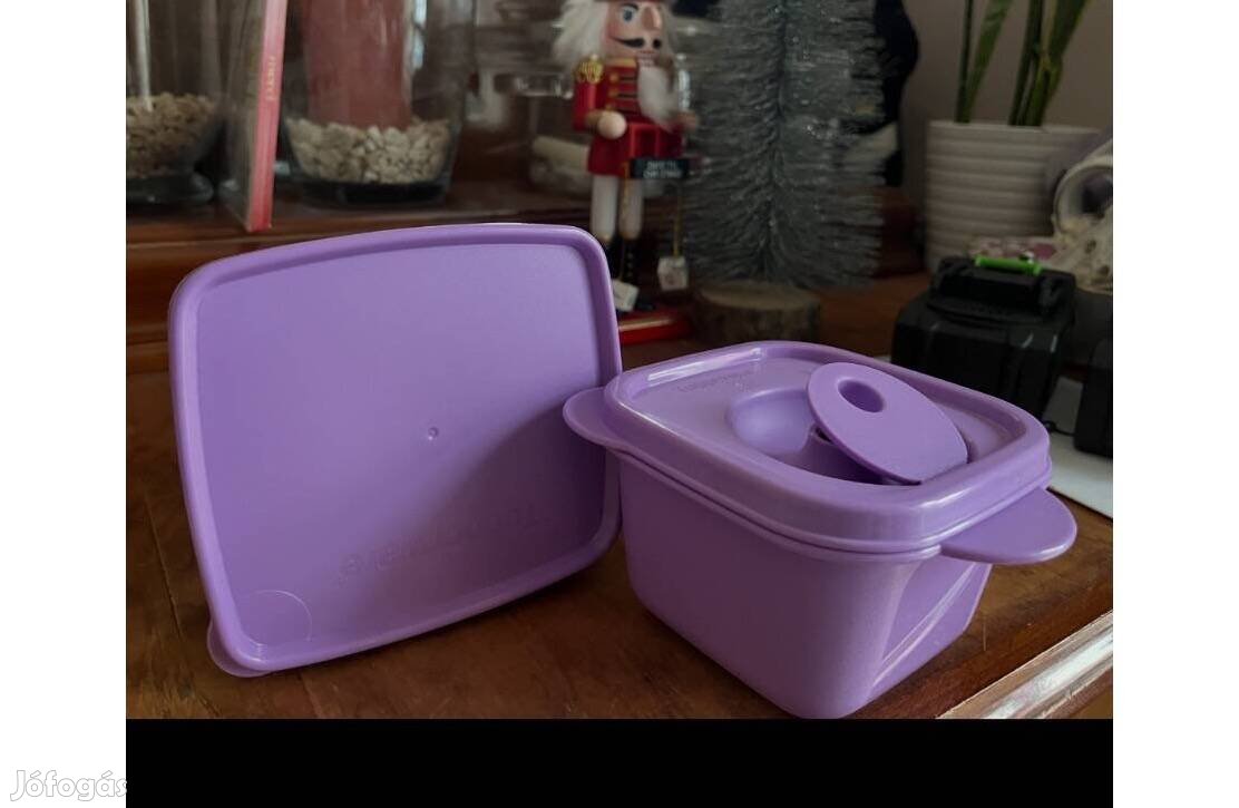 Tupperware lila mikrózható ételhordó szett Új