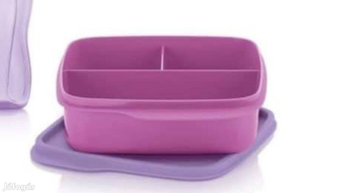 Tupperware lila osztott uzsidoboz, ebéd box Új, akciós