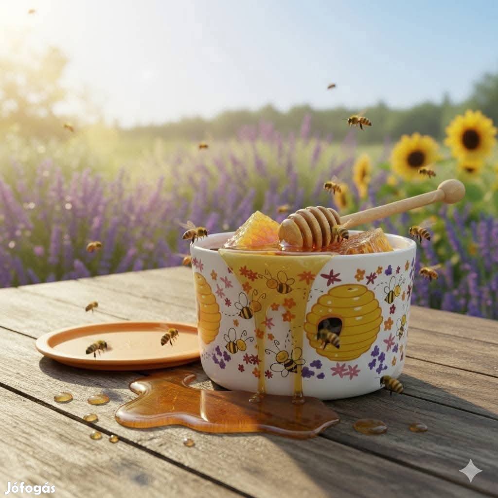 Tupperware méhecskés frissentartó kerek tál 1,4l Új