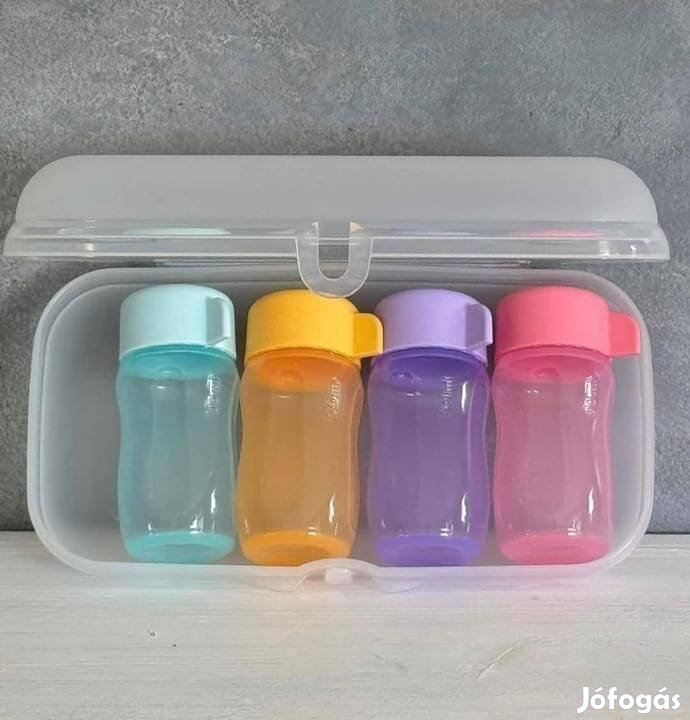 Tupperware mini öko palack szett hosszú uzsidoboz tárolóval Új