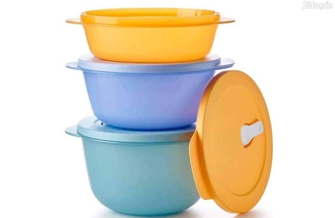 Tupperware nagy polytupper tál szett 3db Új, akciós