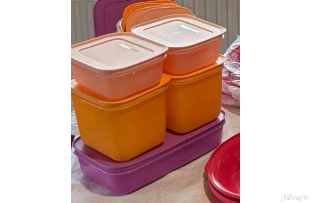 Tupperware nagy színes fagyasztótárs szett 5db Új, akciós