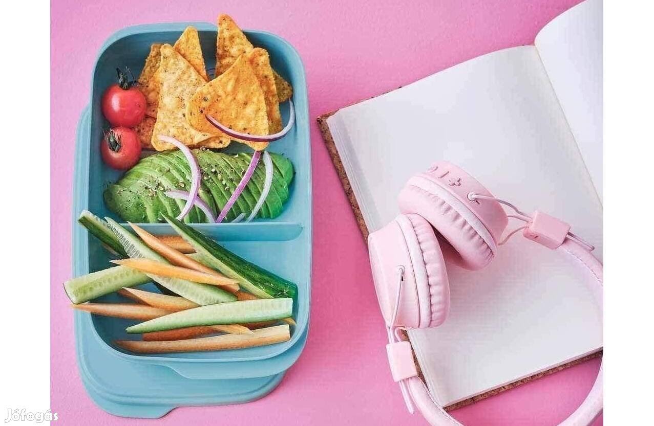 Tupperware osztott ebédbox, uzsidoboz kék Új, akciós