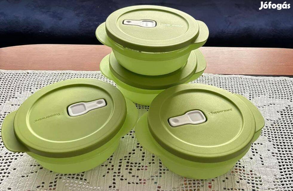 Tupperware polytupper mikrózható tál 600ml zöld Új