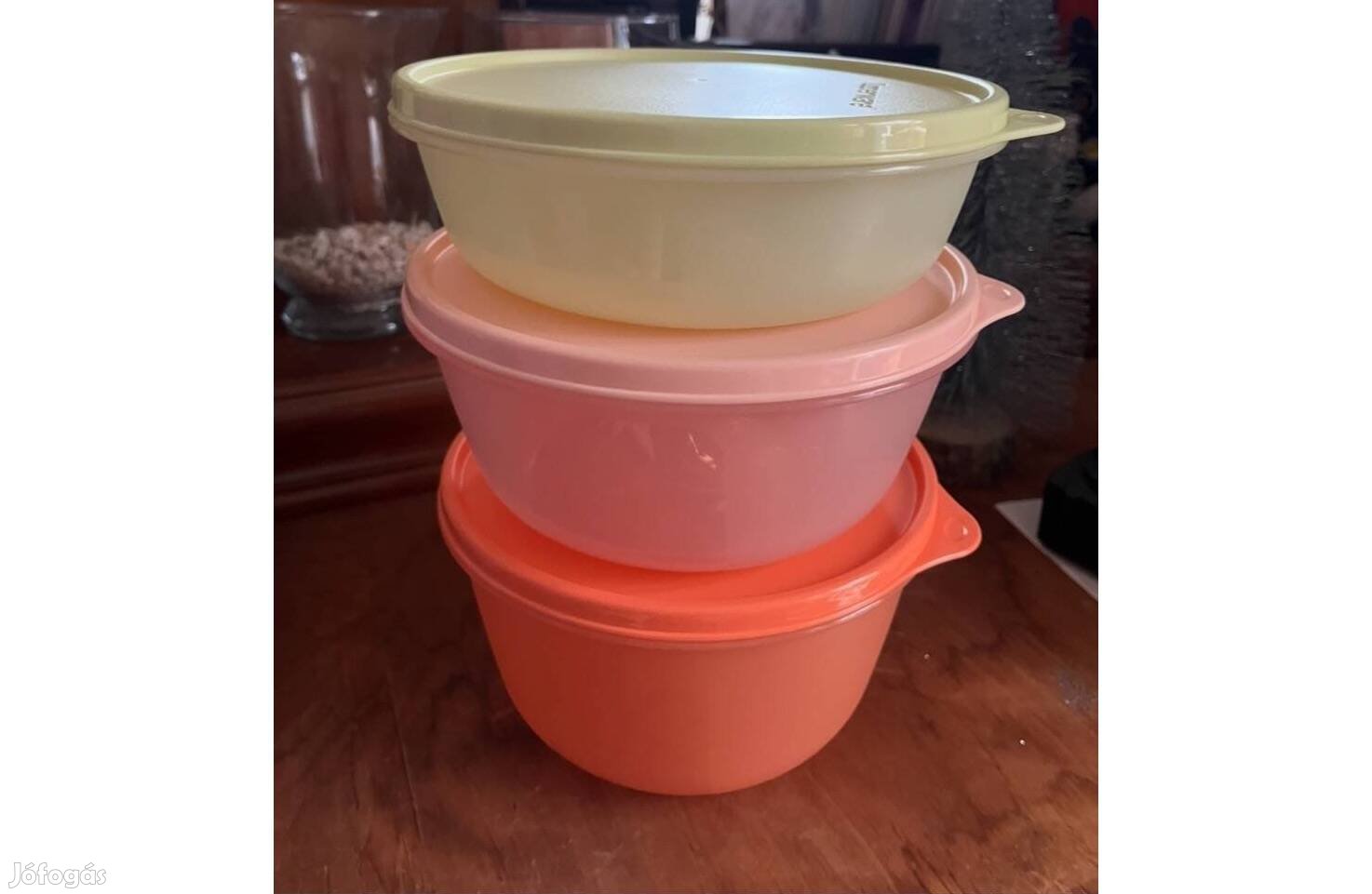 Tupperware sárga friss tál szett 3db Új