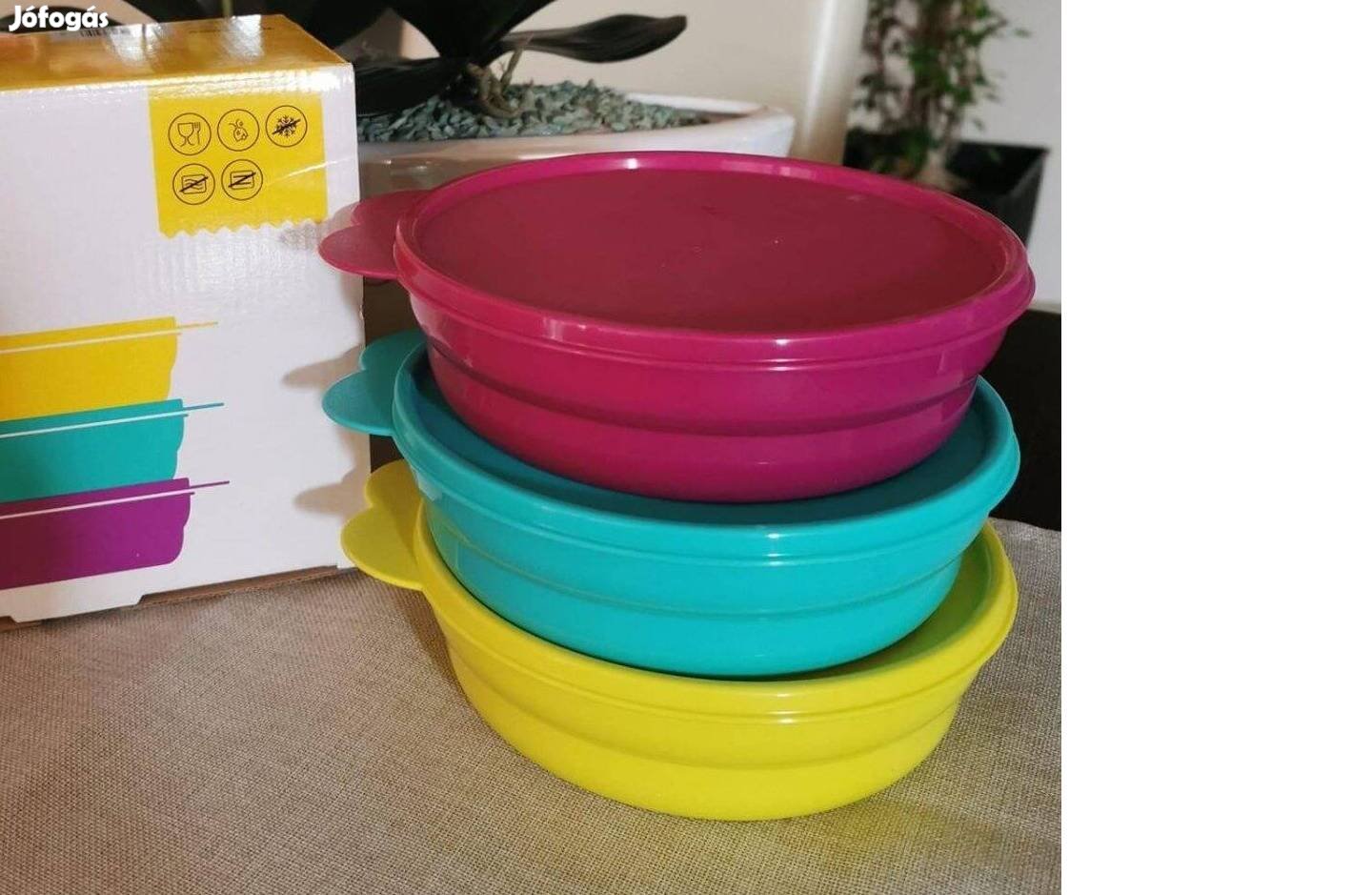 Tupperware színes Ufó tál szett 3db Új, akciós