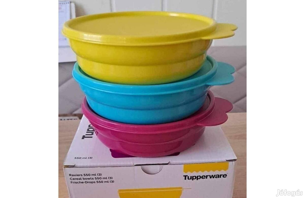 Tupperware színes Ufó tál szett 3x500 ml Új, akciós