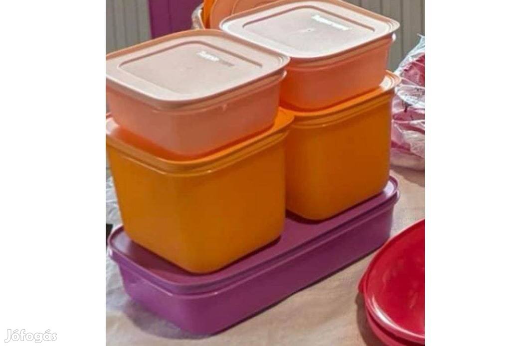 Tupperware színes nagy fagyasztótárs szett 5db Új, akciós