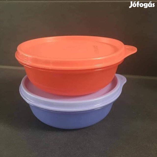 Tupperware színes saláták szett 2db lila-korall Új, akciós