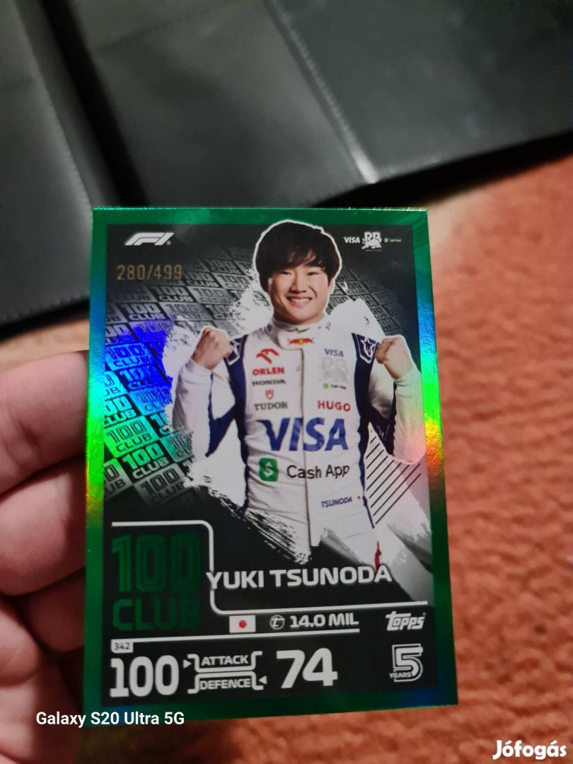 Turbo Attax F1 2024 Yuki Tsunoda számozott eladó