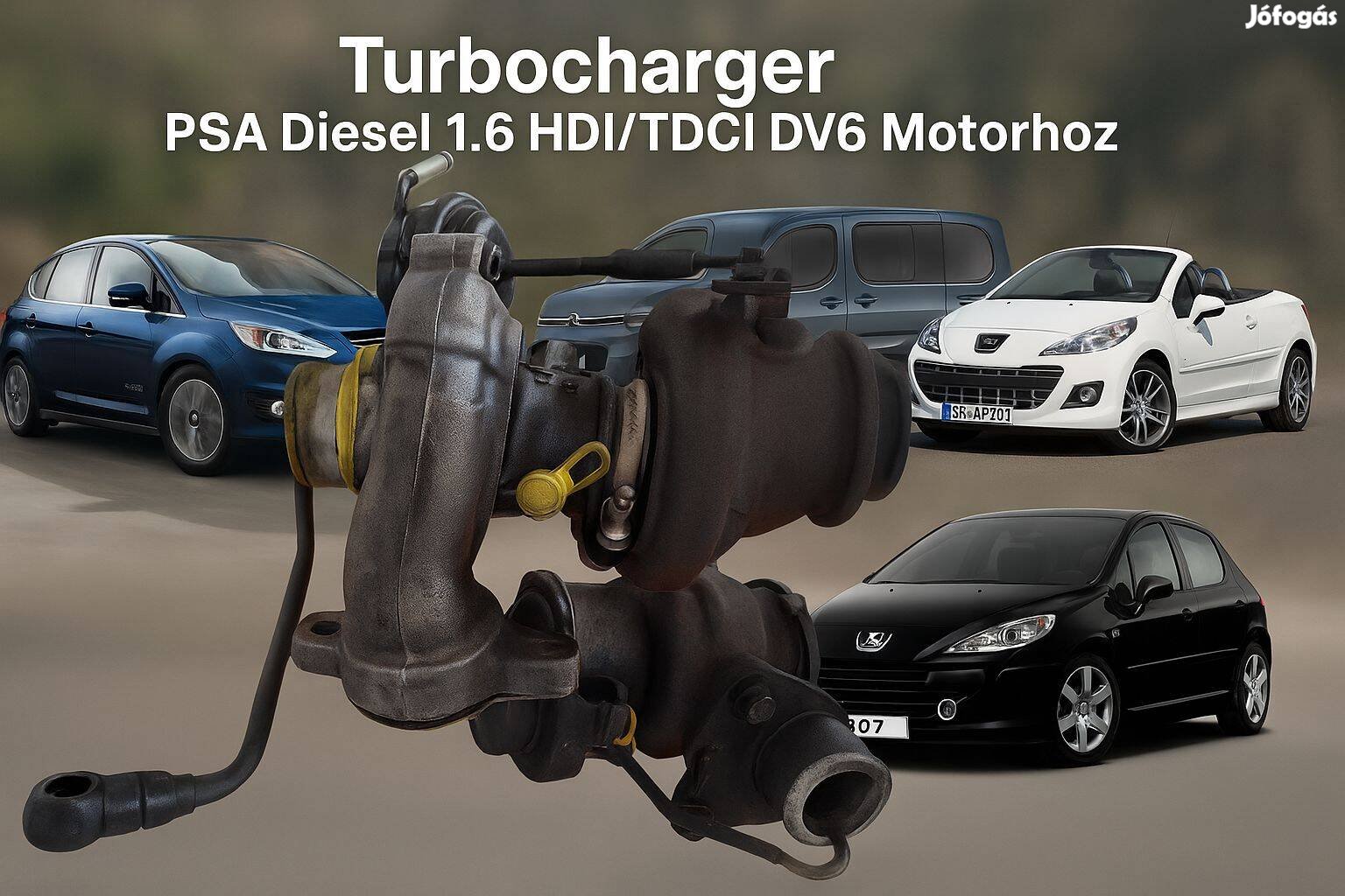 Turbofeltöltő PSA Diesel 1.6 HDi/TDCi DV6 motorhoz 4917356201