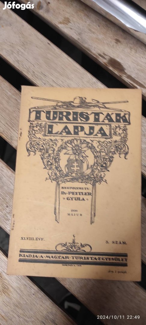 Turistak Lapja folyóirat 1936 májusi száma 