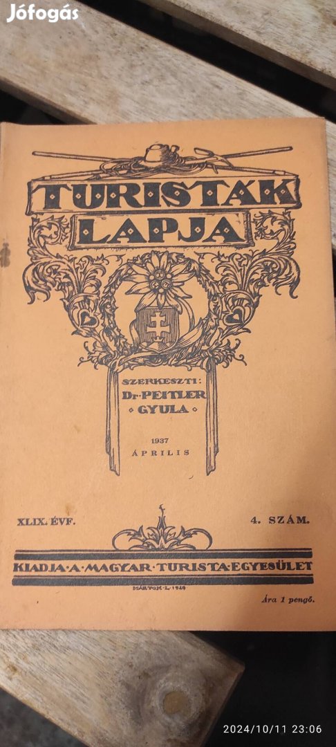 Turistak Lapja folyóirat 1937 június/július 