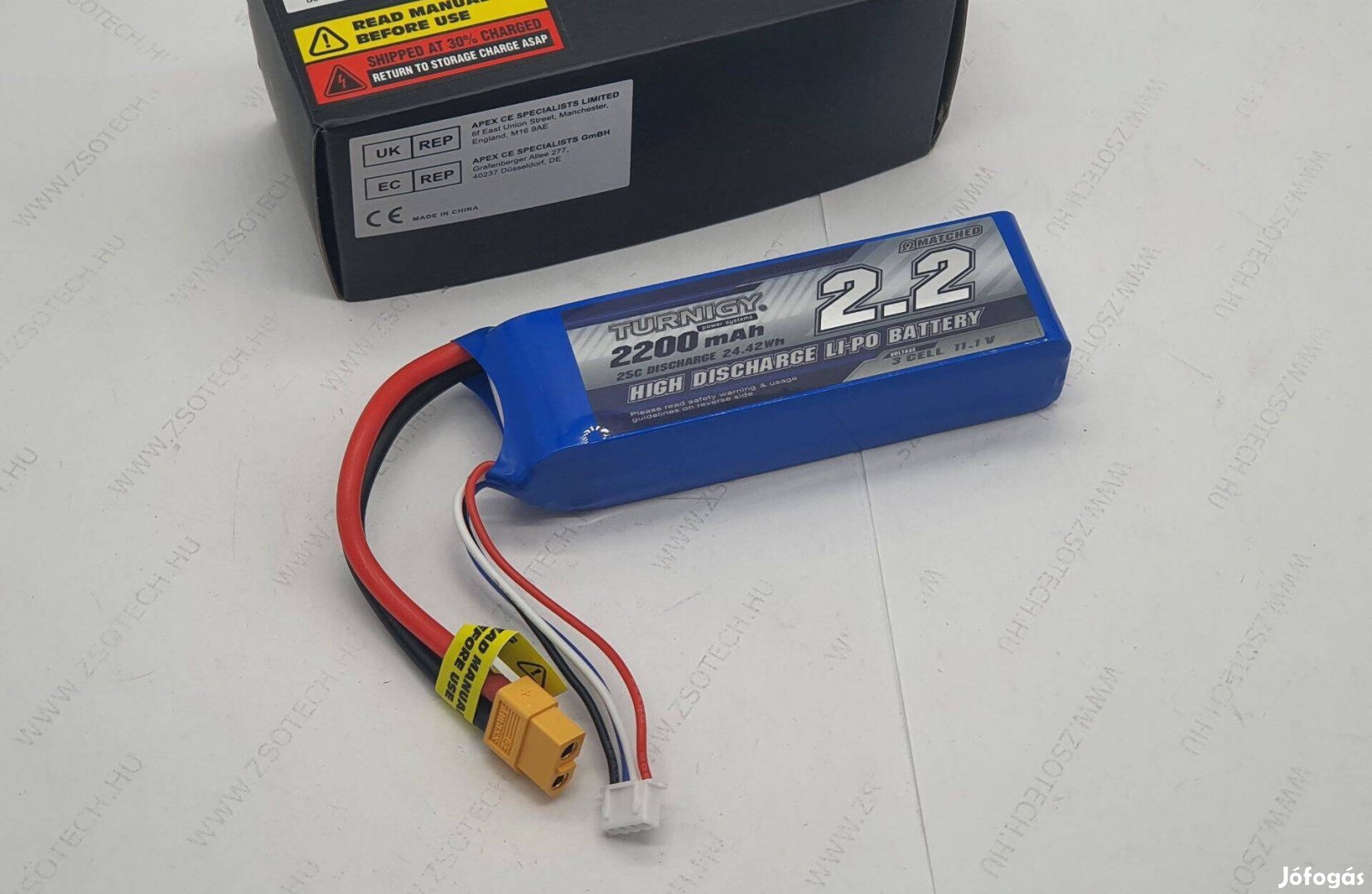 Turnigy 2200mah 3S 11.1V 25C XT60 Lipo akkumulátor etetőhajó halradar