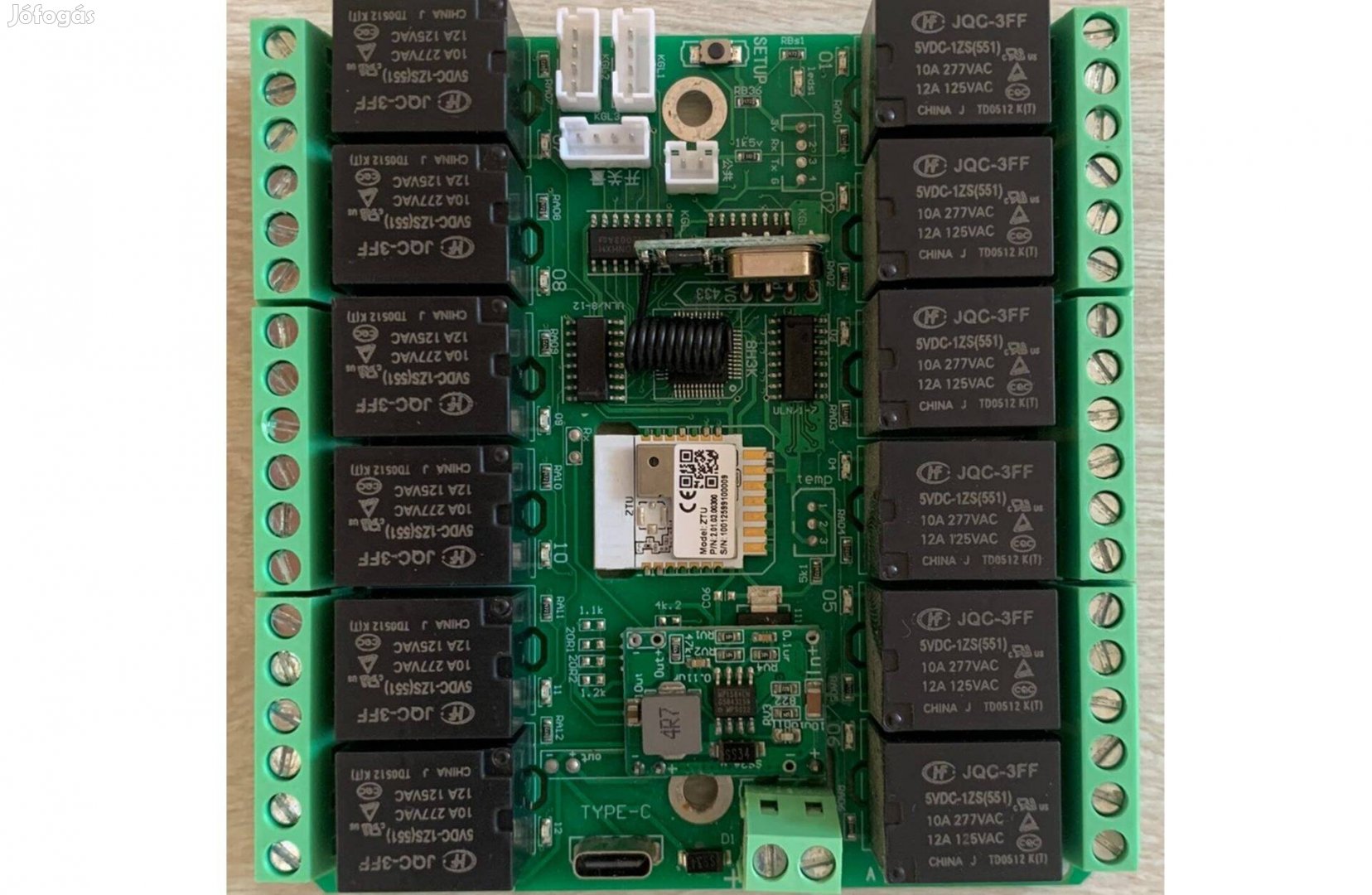 Tuya zigbee 12 csatornás relé modul