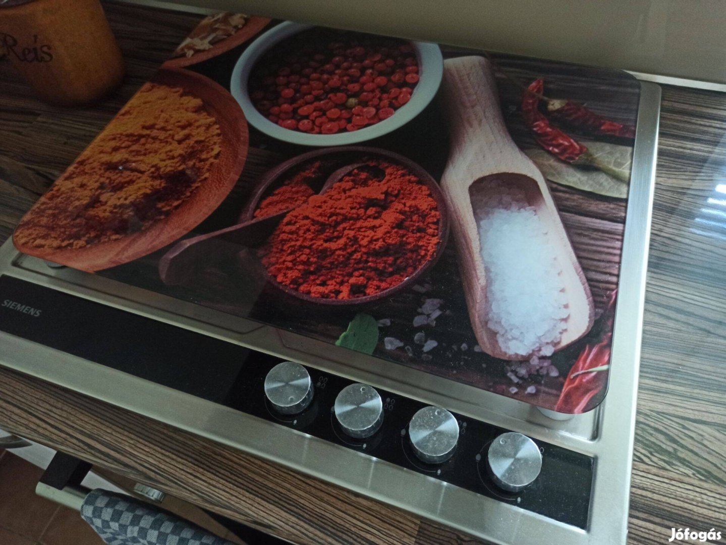 Tűzhelyvédő lap, üveg, 56 x 50 cm,Weko Spices