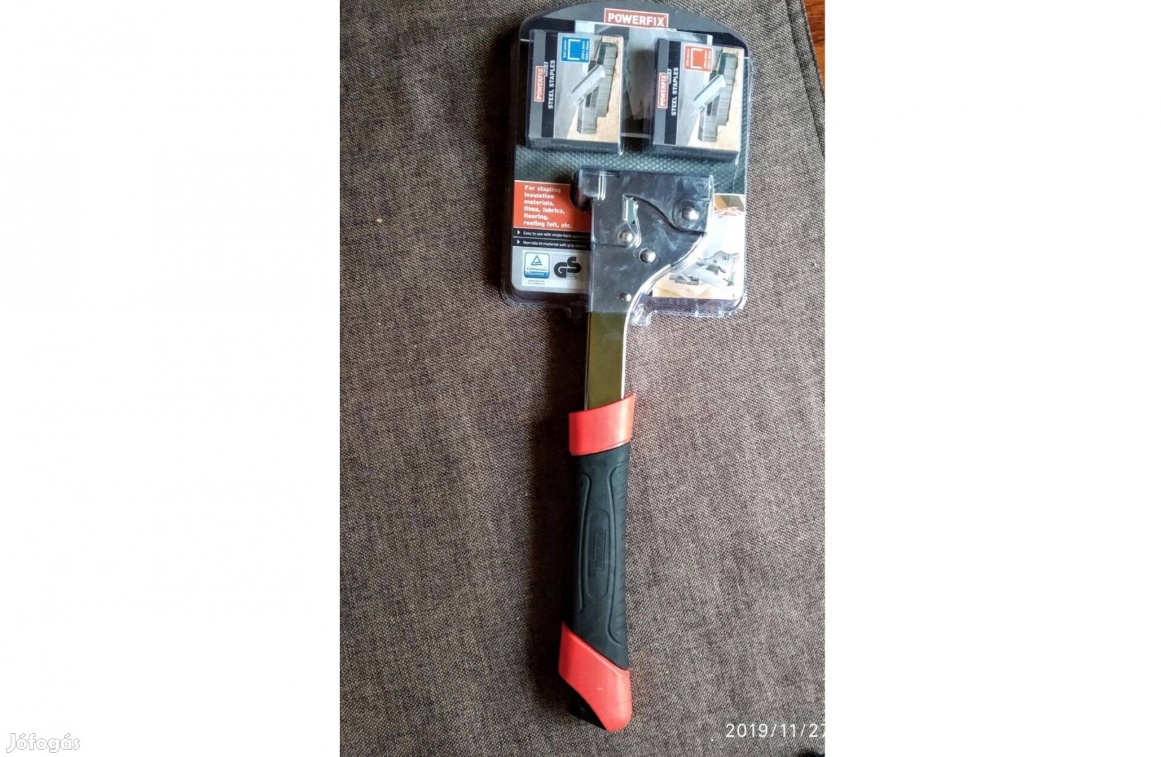 Tűzőkalapács 6 - 12 mm-es tűzőkapcsokhoz Acél, műanyag (PA) Ergonomiku