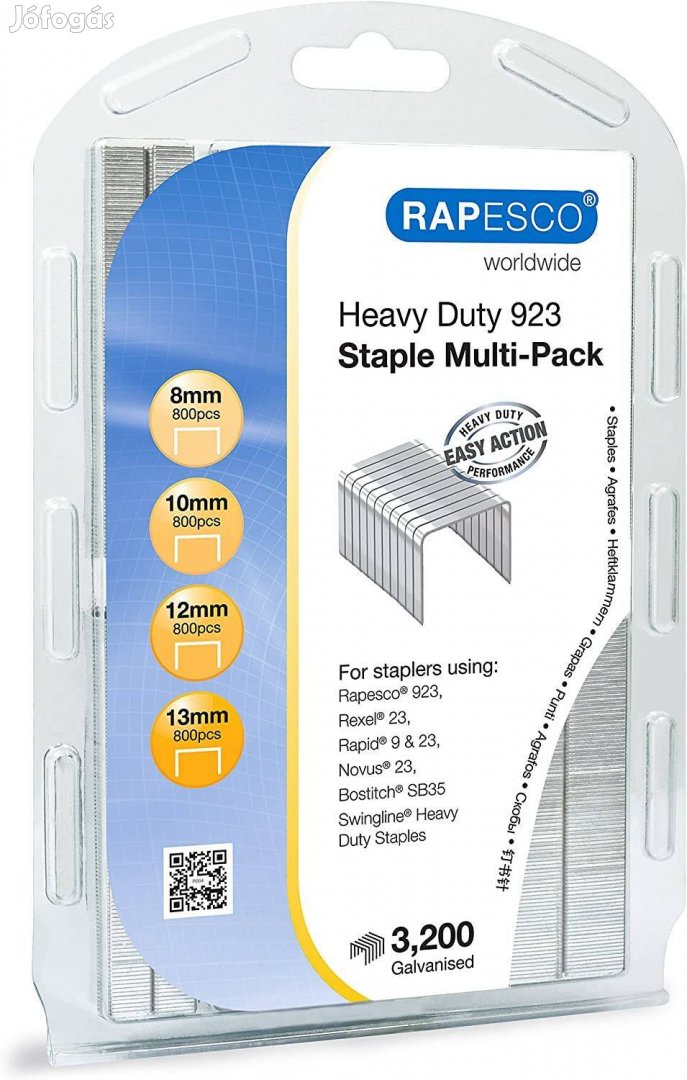 Tűzőkapocsok, tűzőkapocs szett 923 multi pack - Rapesco