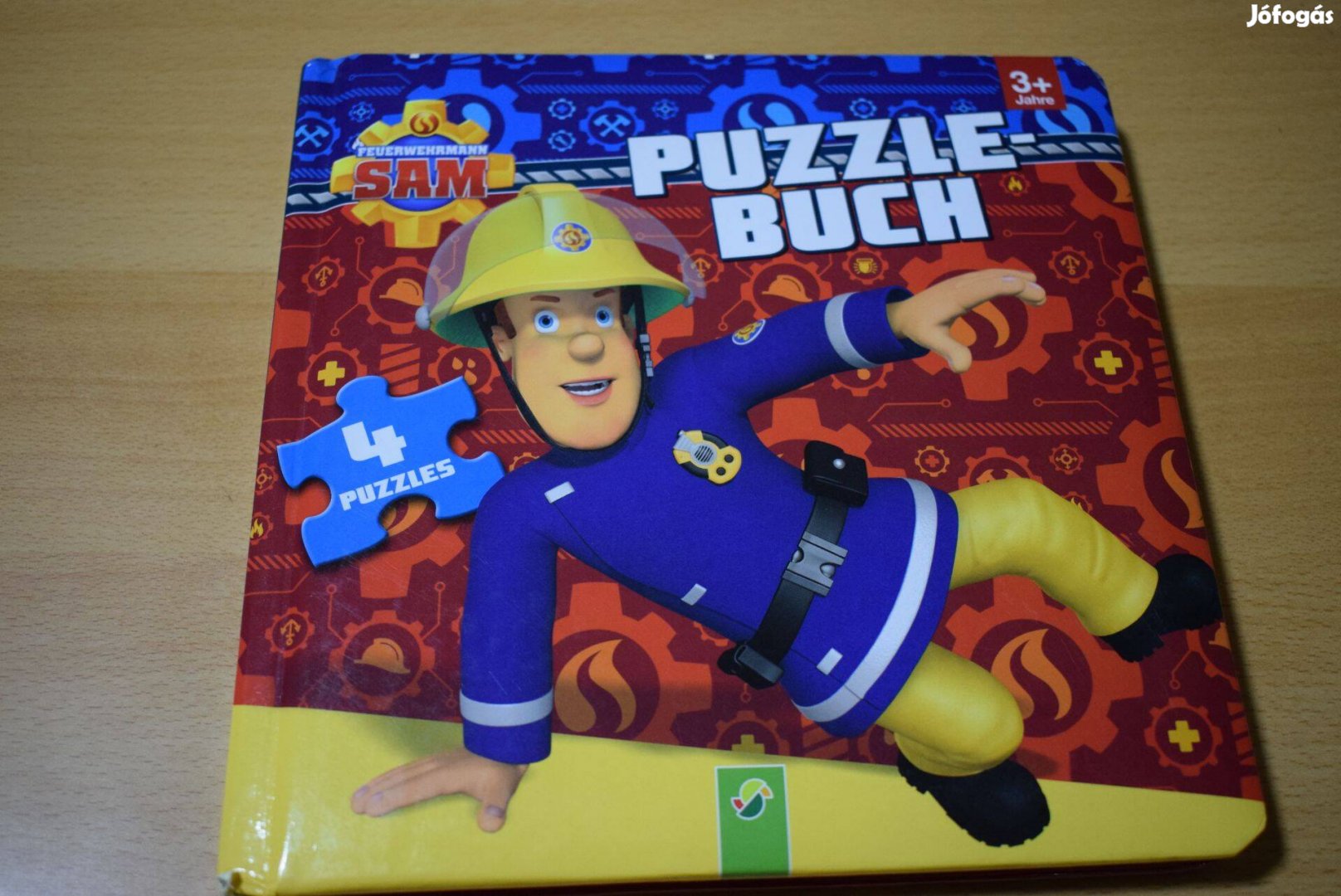 Tűzoltó Sam Puzzle könyv,4 oldal kirakóval! /a könyv német nyelvű/